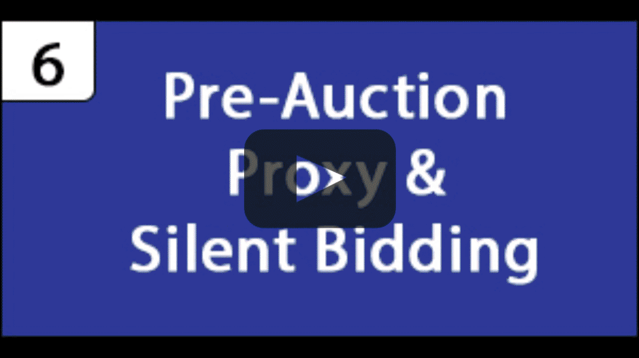 6 Auto Auction Pre Bid with Proxy or Silent bidding for Independent Auto Auctions 
